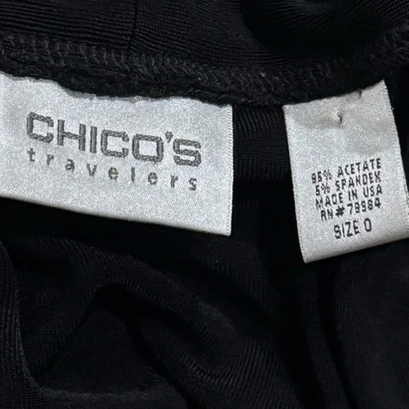 Chico’s Travelers Black Fringe Hem Long Length Cardigan Size S/4 - Picture 8 of 10